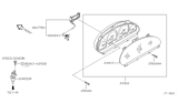 Diagram for 2000 Nissan Quest Tachometer - 24810-2Z300