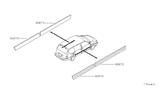 Diagram for 2000 Nissan Quest Door Moldings - 82870-2Z510