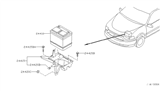 Diagram for 1999 Nissan Quest Battery Tray - 64860-7B000