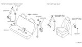 Diagram for 2001 Nissan Quest Seat Belt - 88843-7B125