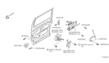 Diagram for 2000 Nissan Quest Door Striker - 82570-7B001