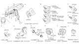 Diagram for 2001 Nissan Quest Hazard Warning Switch - 25290-7B001