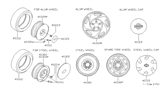 Diagram for 1999 Nissan Quest Spare Wheel - 40300-2Z110