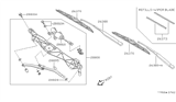 Diagram for 2002 Nissan Quest Wiper Arm - 28886-7B010