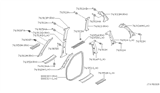 Diagram for 2002 Nissan Quest Door Seal - 76921-2Z500