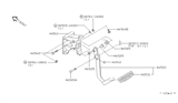 Diagram for 1997 Nissan Quest Brake Pedal - 46520-0B000