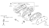 Diagram for 2001 Nissan Quest Speedometer - 24820-7B000