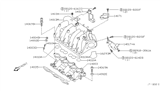 Diagram for 2001 Nissan Quest Intake Manifold Gasket - 14033-7B005