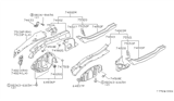 Diagram for 1985 Nissan Sentra Engine Mount Bracket - 75142-01A00