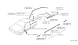 Diagram for 1984 Nissan Sentra Door Moldings - 80872-01A00