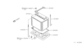 Diagram for 1985 Nissan Sentra Battery Tray - 24428-04A00