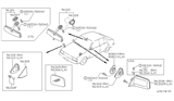 Diagram for 1984 Nissan Sentra Car Mirror - 96365-D1110