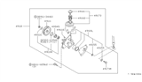 Diagram for 1985 Nissan Pulsar NX Power Steering Pump - 49110-01A02