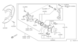 Diagram for 1988 Nissan Pathfinder Brake Bleeder Screw - 41128-88E00