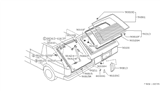 Diagram for Nissan Sentra Liftgate Hinge - 90400-21A00