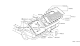 Diagram for 1982 Nissan Sentra Door Hinge - 90400-21A00