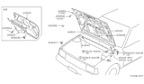 Diagram for 1983 Nissan Sentra Hood Hinge - 65400-01A00