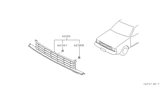 Diagram for 1982 Nissan Sentra Grille - 62310-01A02