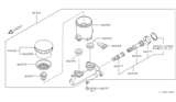 Diagram for Nissan Sentra Master Cylinder Repair Kit - 46063-34A15