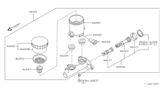 Diagram for 1989 Nissan Pulsar NX Master Cylinder Repair Kit - 46011-34A29