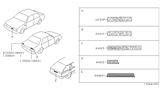 Diagram for 1984 Nissan Sentra Emblem - 84890-03A00