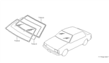 Diagram for 1984 Nissan Sentra Windshield - 72712-03A00