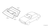 Diagram for 1986 Nissan Sentra Windshield - 72712-36A00