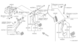 Diagram for 1984 Nissan Pulsar NX Brake Pedal - 46520-04A00