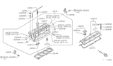 Diagram for 1986 Nissan Pulsar NX Cylinder Head - 11041-33M11