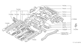 Diagram for 1983 Nissan Pulsar NX Rear Crossmember - 75620-04A50