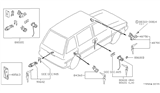 Diagram for Nissan Stanza Trunk Lock Cylinder - 90600-01R25