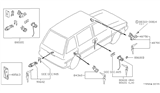 Diagram for 1986 Nissan Stanza Door Lock Cylinder - 80600-01R25