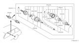 Diagram for 1988 Nissan Stanza CV Joint - 39712-06R25