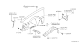 Diagram for Nissan Stanza Wheelhouse - 63842-21R00