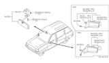 Diagram for 1986 Nissan Stanza Car Mirror - 96321-20R01