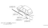 Diagram for 1986 Nissan Stanza Door Moldings - 80870-21R61