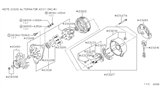 Diagram for 1992 Nissan Maxima Alternator Bearing - 23120-R2000