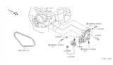 Diagram for 1986 Nissan Stanza A/C Idler Pulley - 11925-W4400