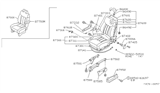 Diagram for 1988 Nissan Stanza Seat Cushion - 87300-29R00