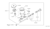 Diagram for 1988 Nissan Stanza Brake Master Cylinder Reservoir - 46010-20R02