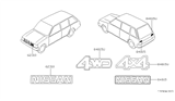 Diagram for 1987 Nissan Stanza Emblem - 62894-29R00