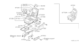 Diagram for 1987 Nissan Stanza Seat Cushion - 87350-20R65