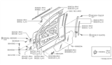 Diagram for 1986 Nissan Stanza Door Seal - 80838-01R00