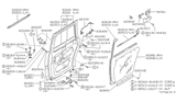 Diagram for 1995 Nissan Pathfinder Body Mount Hole Plug - 80892-G2500