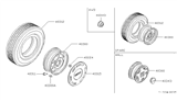 Diagram for 1986 Nissan Stanza Wheel Cover - 40343-29R00