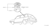 Diagram for 1988 Nissan Stanza Dome Light - 26410-29R01