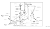 Diagram for 1987 Nissan Stanza Automatic Transmission Shifter - 34102-29R00