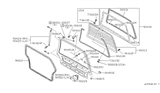 Diagram for Nissan Stanza Liftgate Hinge - 90400-01R00