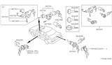 Diagram for 1992 Nissan Stanza Ignition Lock Cylinder - 48700-85E27