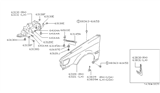 Diagram for Nissan Stanza Fender - 63112-65E30